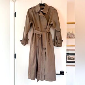 Misty Harbor Vintage Trench Coat with Liner
